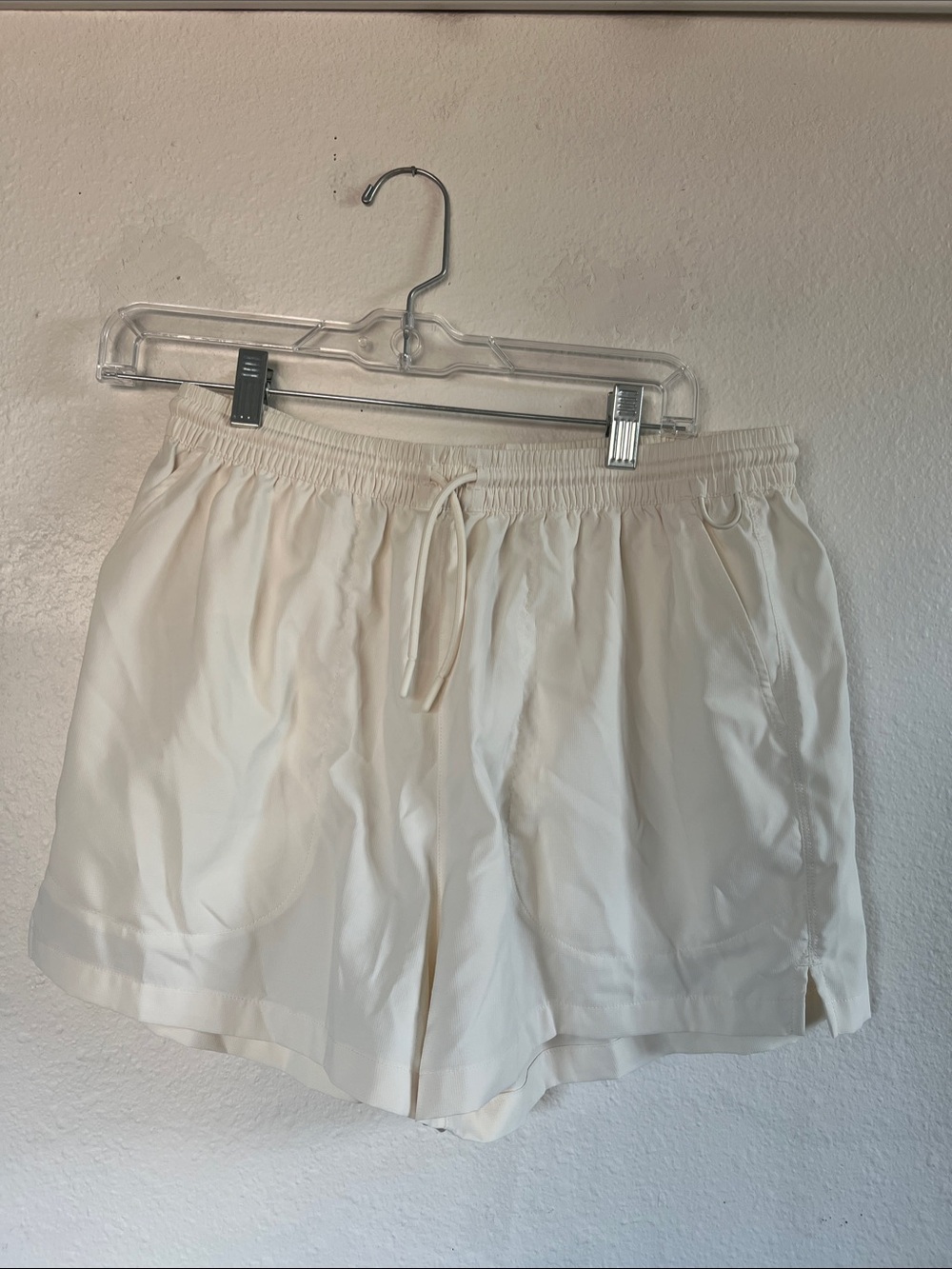 Outdoor Voices Cream Athletic Drawstring Shorts